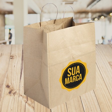 Sacola Kraft 100gr (31 x 19 x 31 cm) Personalizada