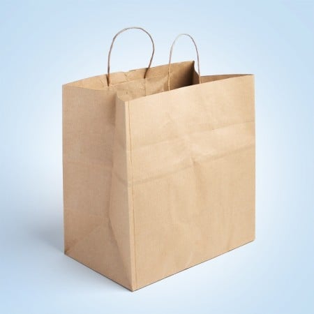 Sacola Kraft  c/ alça 100 Gr (31 x 19 x 39 cm) Personalizada