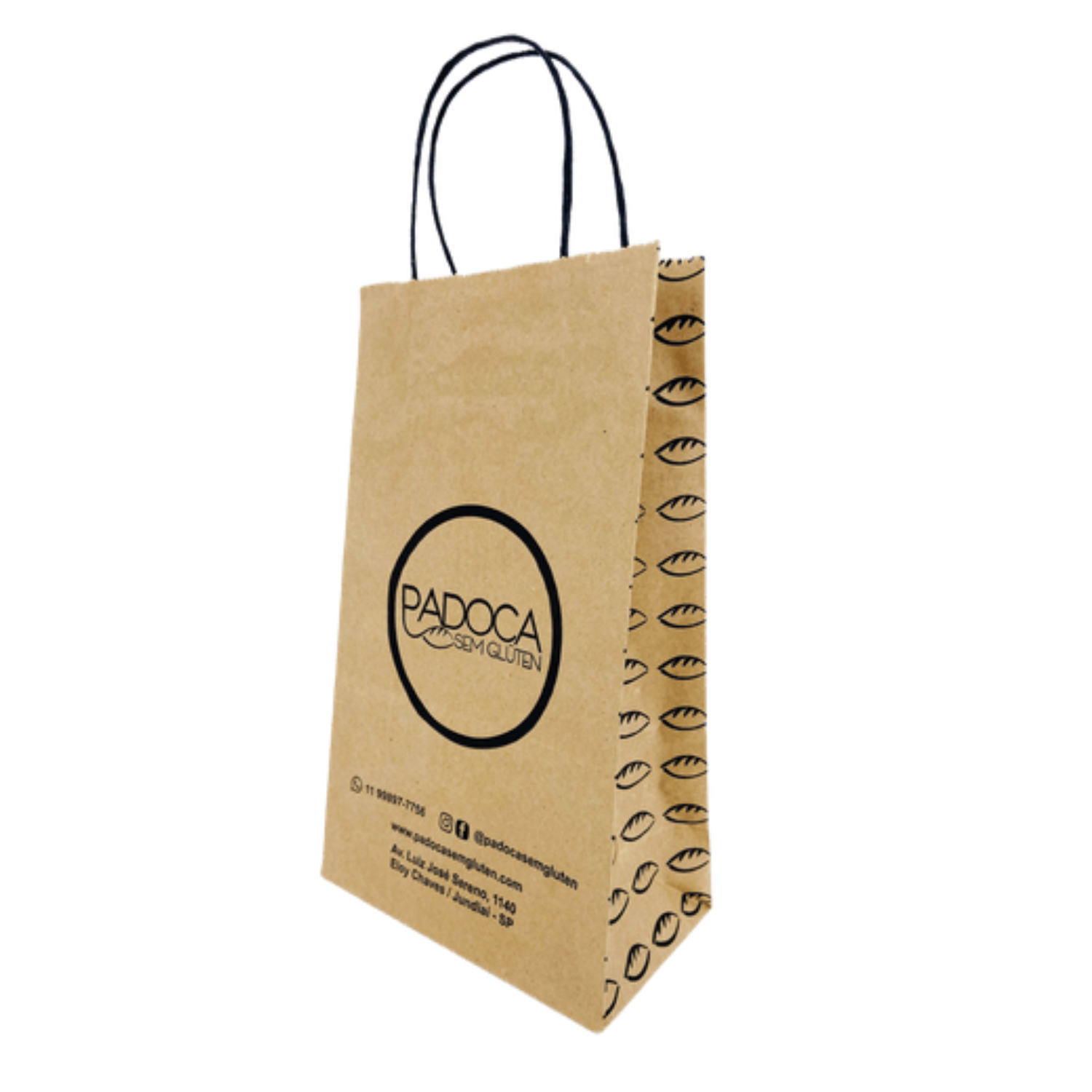 Sacola Kraft (24 x 11,5 x 34 cm) Personalizada
