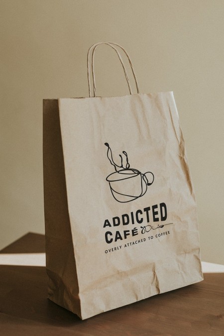 Sacola Kraft  c/ alça (24 x 14 x 33 cm) Personalizada