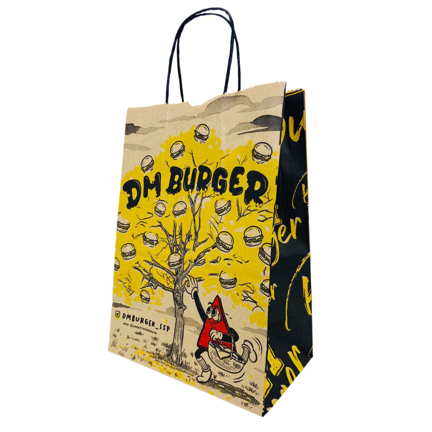 Sacola Kraft  c/ alça (24 x 14 x 33 cm) Personalizada