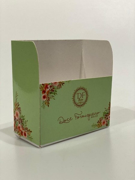 Embalagem Lanche Natural Quadrado (10 x 5 x 10 cm) Personalizado