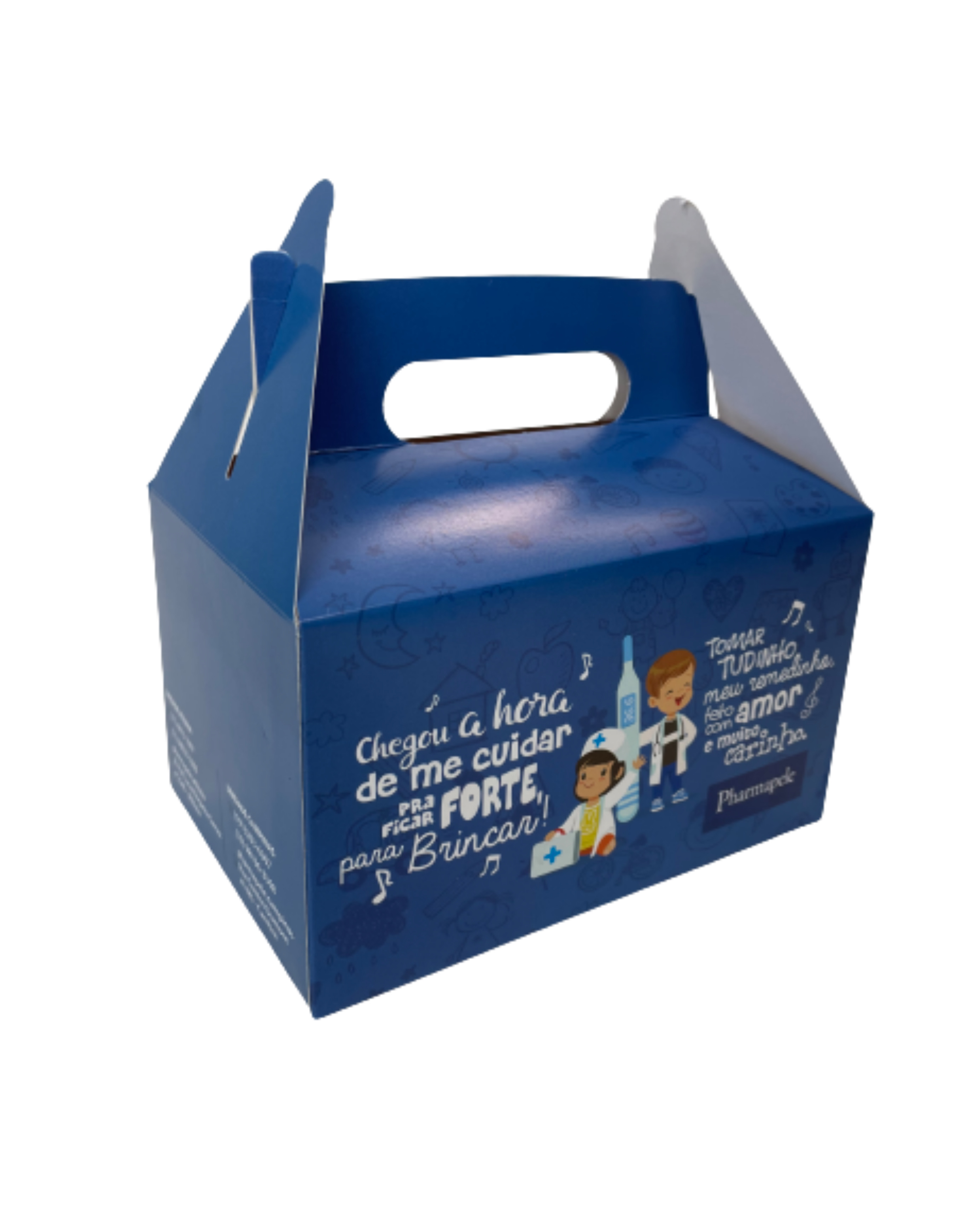 Kit Lanche - Embalagem maleta p/ Lanche Multiuso (16,5 x 11 x 9,5 cm) c/ Alça Personalizada