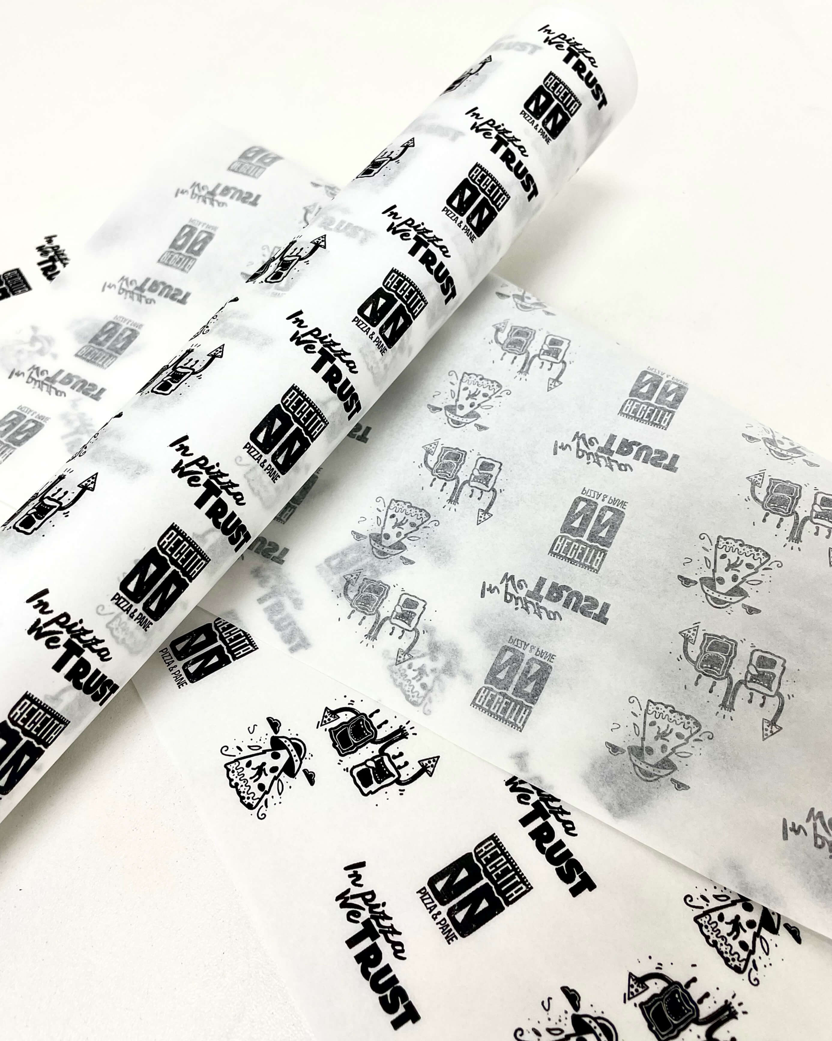 Papel Antigordura p/ Alimentos Personalizado - 10 mil folhas