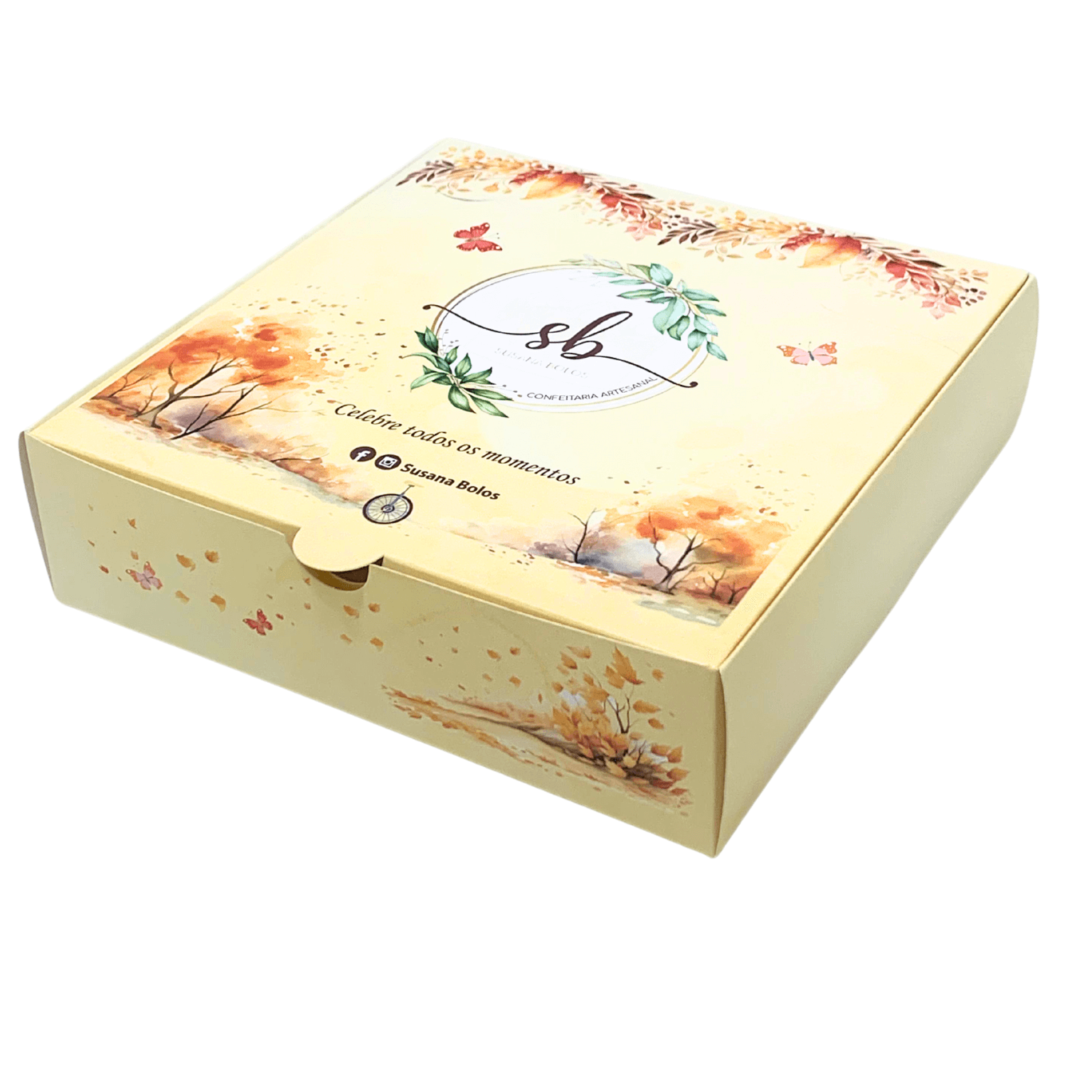 Embalagem Multiuso para Doces e Salgados (18 x 18 x 5 cm) Personalizada