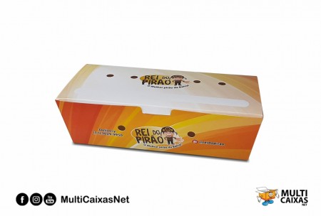 Embalagem p/ Fritas e Porções Delivery (24 x 8 x 8 cm) Personalizado