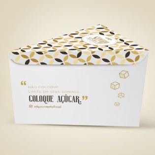 Embalagem Para Bolo Fatia, Cake Box (17 x 10 x 12 cm) s/ berço Personalizada