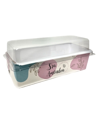 Forma Forneável Bolo Inglês Caseirinho 390g COM tampa Personalizada