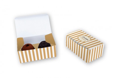 Embalagem para 02 Brigadeiros (9 x 5 x 4 cm) Personalizada