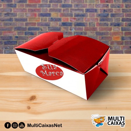 Embalagem para Porções Delivery (17 x 7 x 6 cm) Personalizada