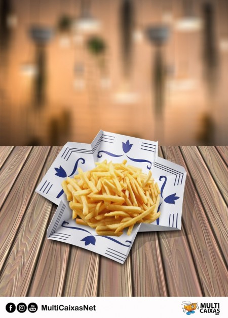 Embalagem Prato p/ Lanche Hambúrguer (30,5 x 30,5 cm) - 100 unidades