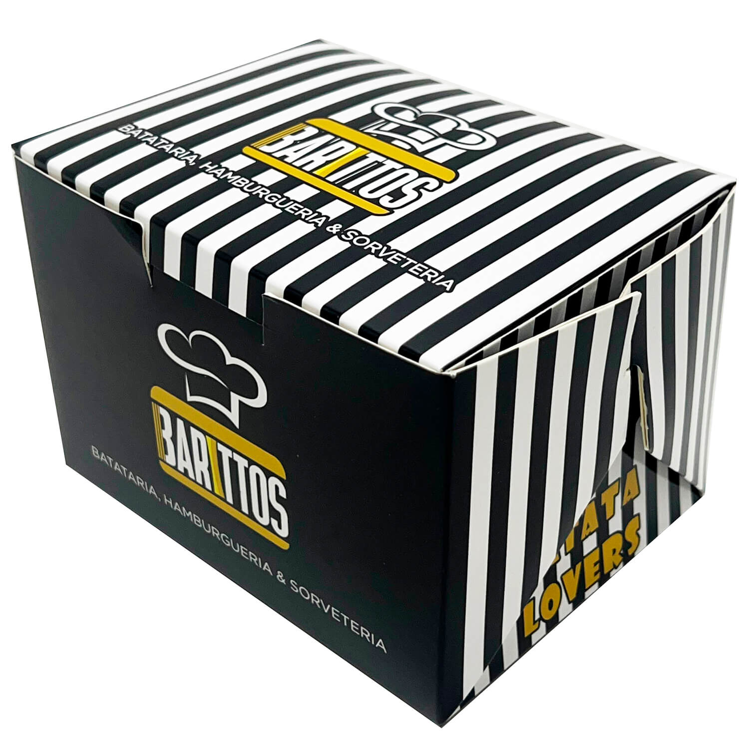 Embalagem Forneável Delivery Batata Recheada (13 x 10 x 9 cm) Personalizada