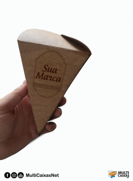 Embalagem Cone Fechado Personalizado
