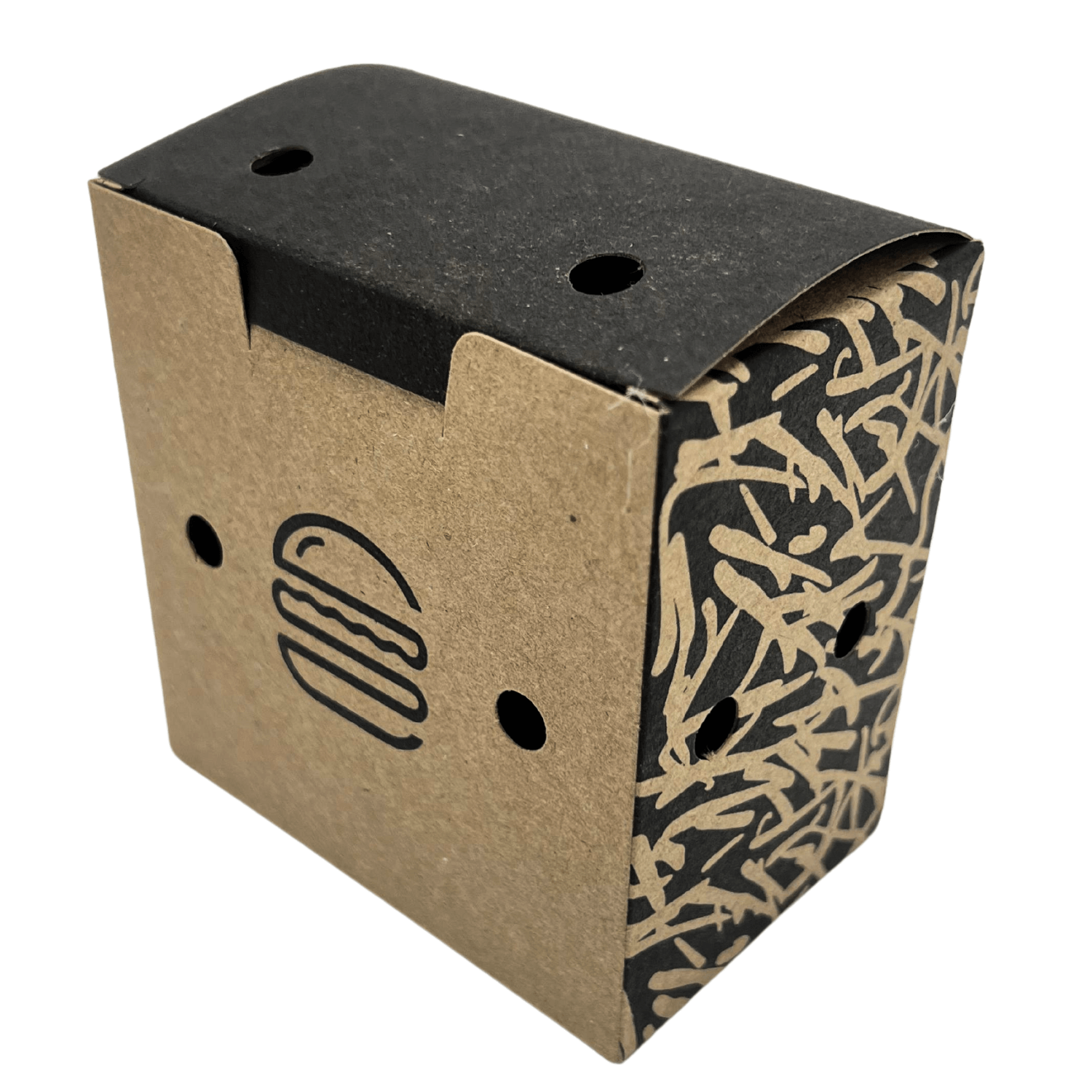 Embalagem Kraft p/ frituras PP (9 x 6 x 9 cm) Burger - 100 unidades