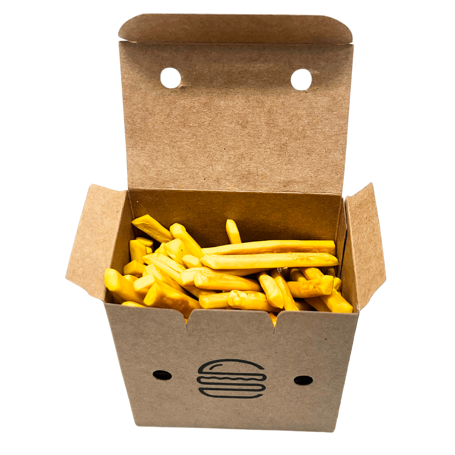Embalagem Kraft p/ frituras PP (9 x 6 x 9 cm) Burger - 100 unidades