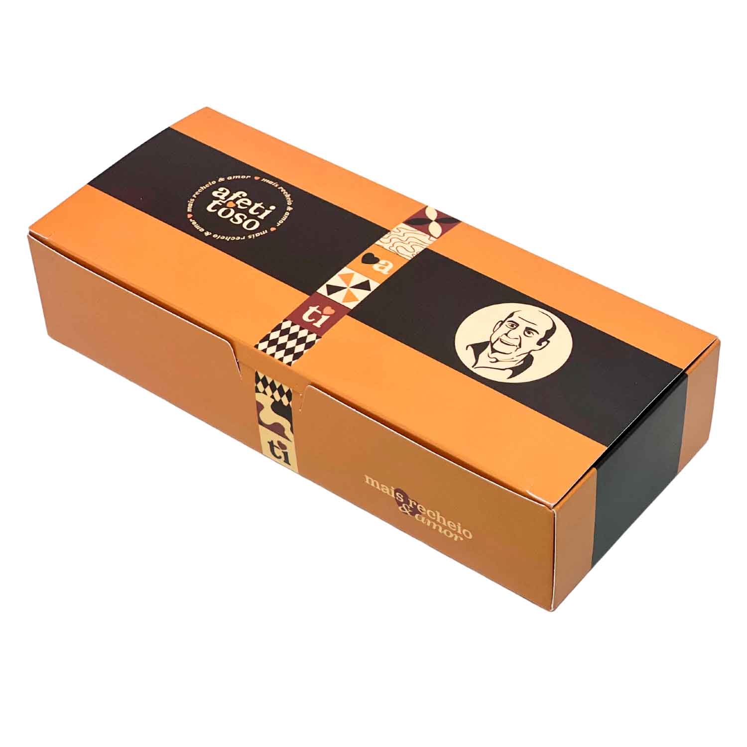 Embalagem Delivery com porta molho (19 x 8 x 4 cm) Personalizada