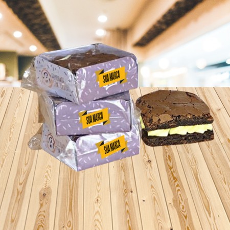 Forminha Berço p/ Brownie / Palha Italiana (6 x 6 x 3 cm) Personalizada