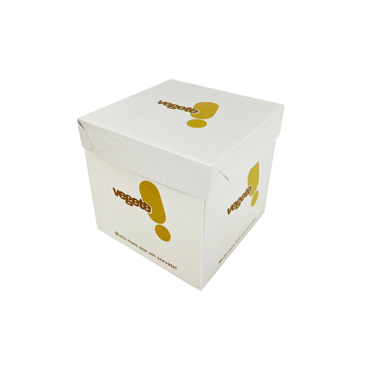 Embalagem Caixa para Açai, Sorvete Grande (9 x 9 x 9 cm) Personalizada