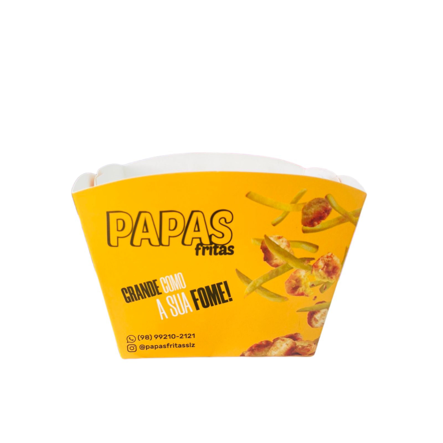 Embalagem Barca p/ Porções (9 x 8 x 9 cm) Personalizada