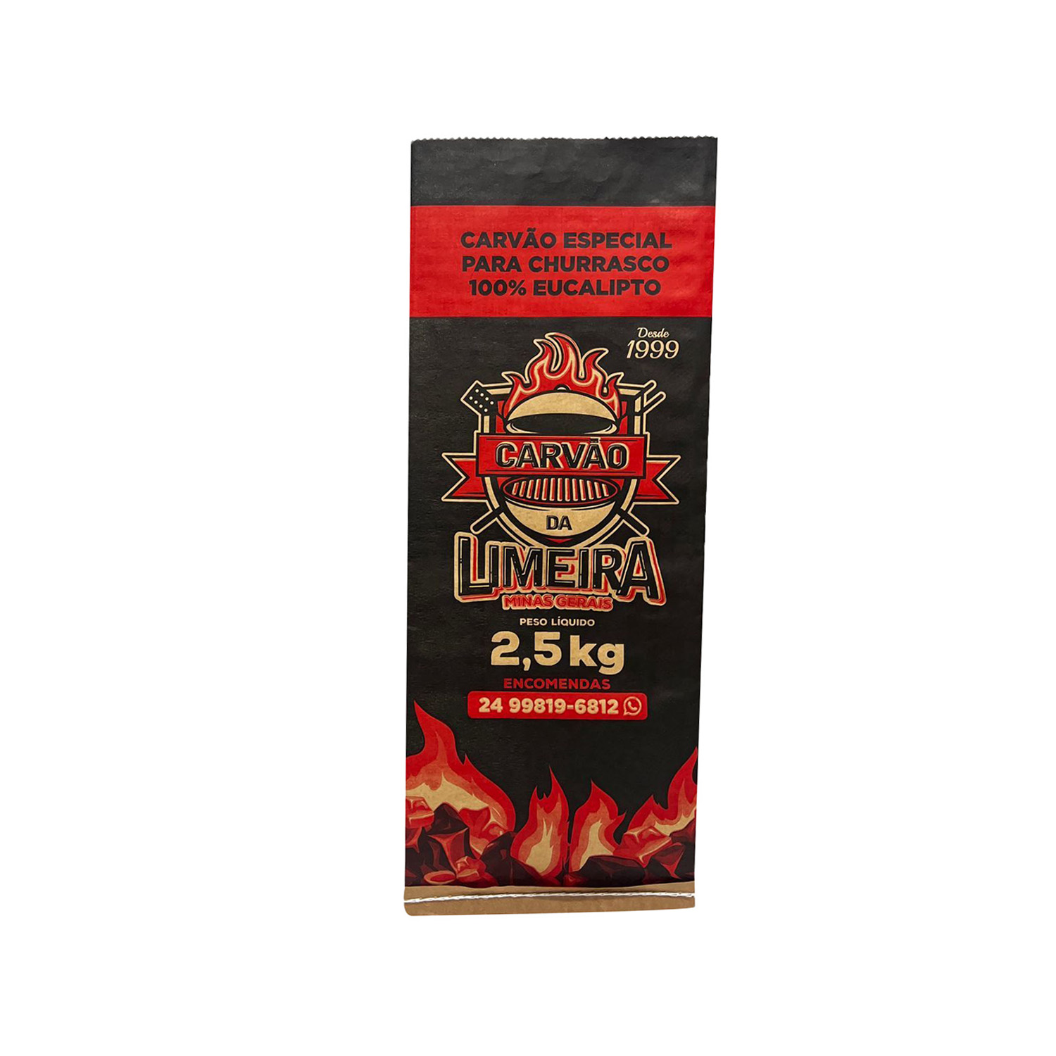 Saco p/ Carvão Personalizado - 5 mil unidades