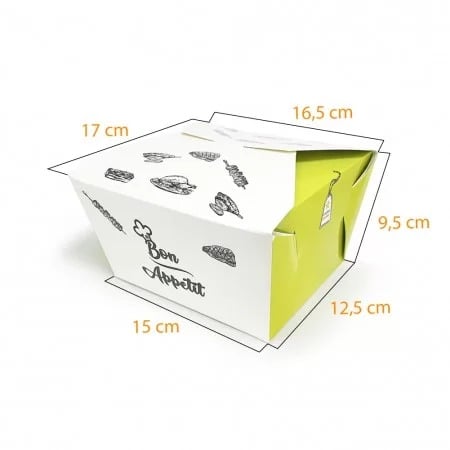 Embalagem antivazamento p/ Assados (14,5 x 12,5 x 9,5 cm) Personalizado