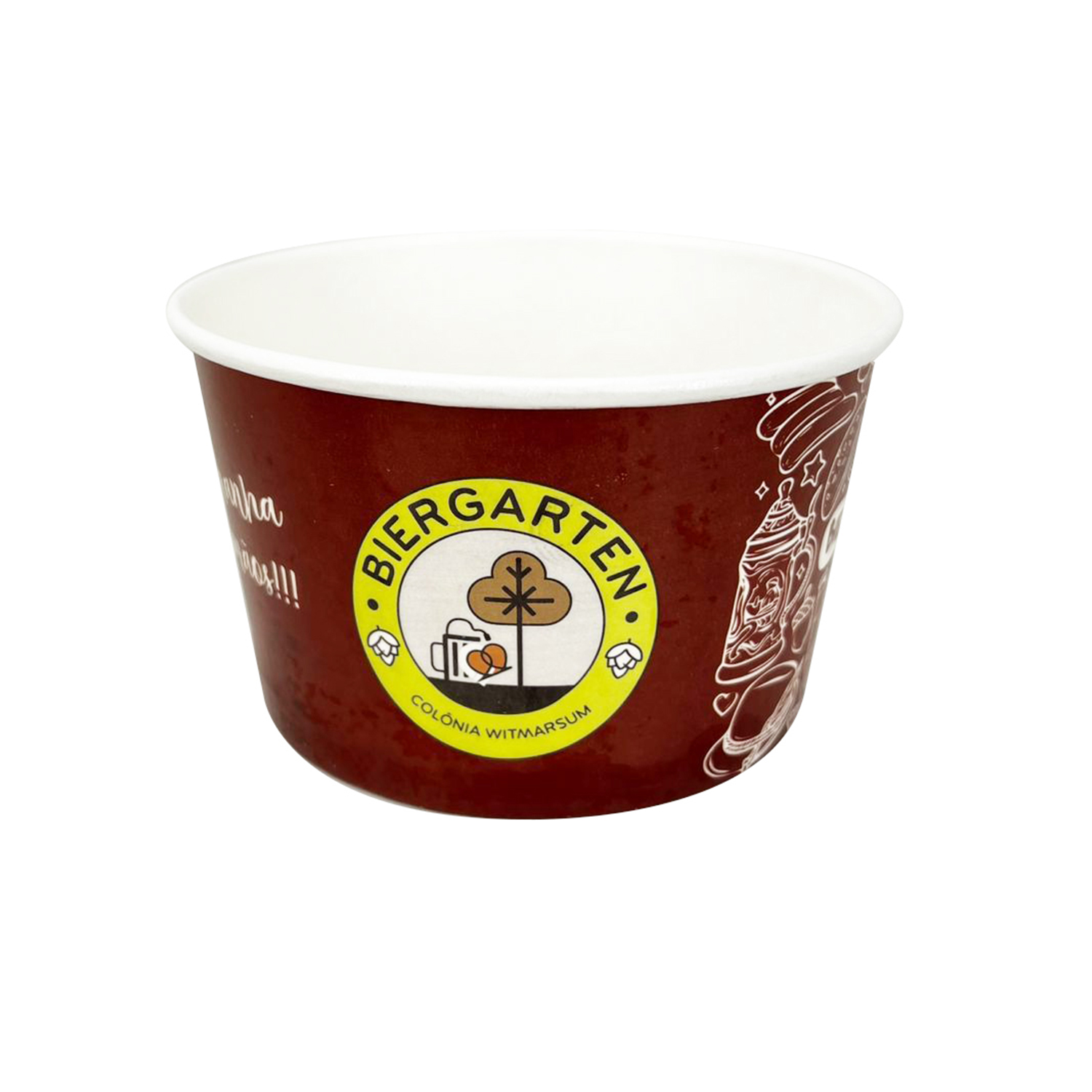 Pote Papel Descartável 550 Ml s/ tampa Personalizado