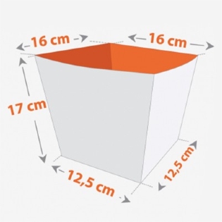 Balde Aberto p/ Frango frito até 1,5kg (12,5 x 12,5 x 17 cm) Personalizado