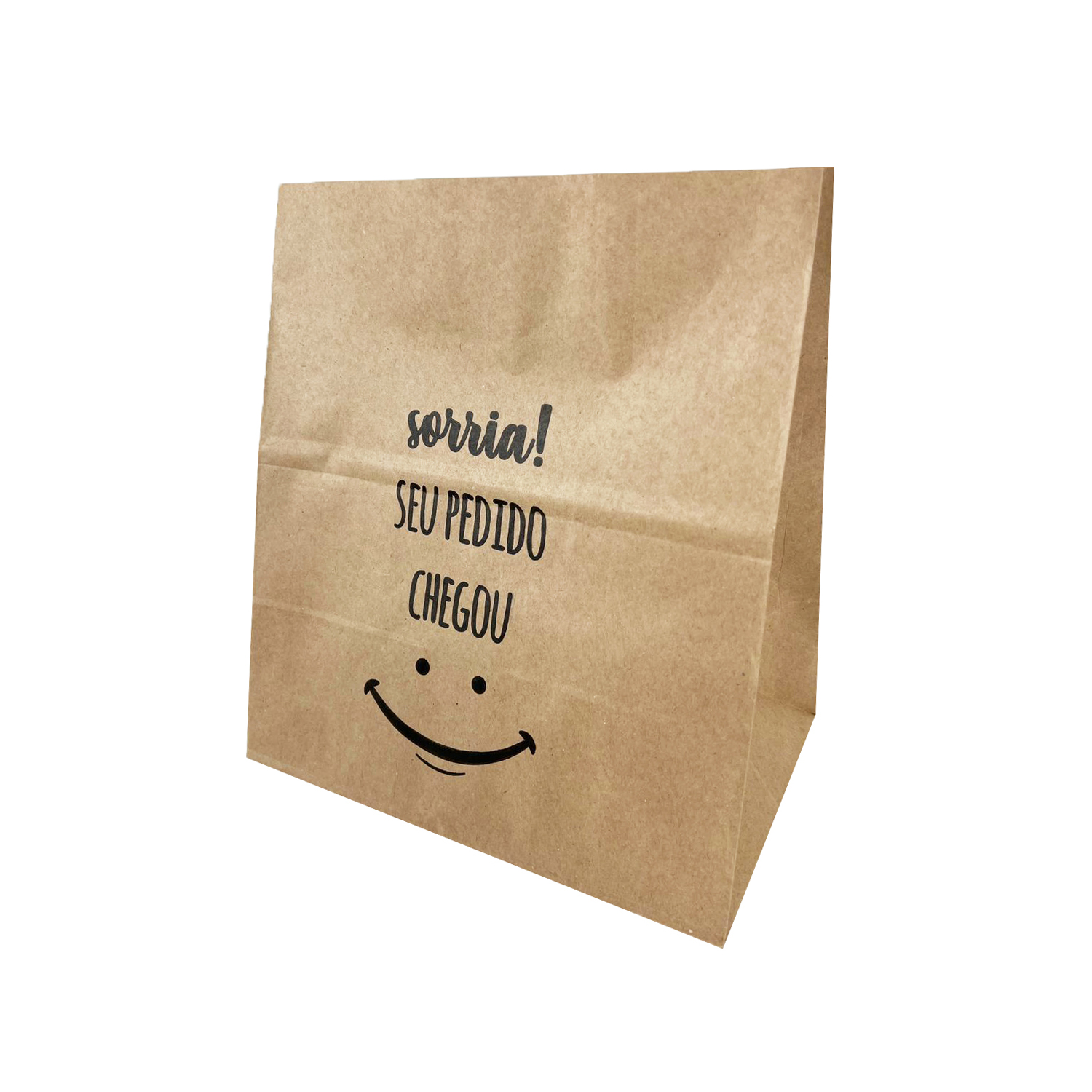Saco Kraft Delivery (22 x 14 x 25 cm) Sorria - 100 unidades