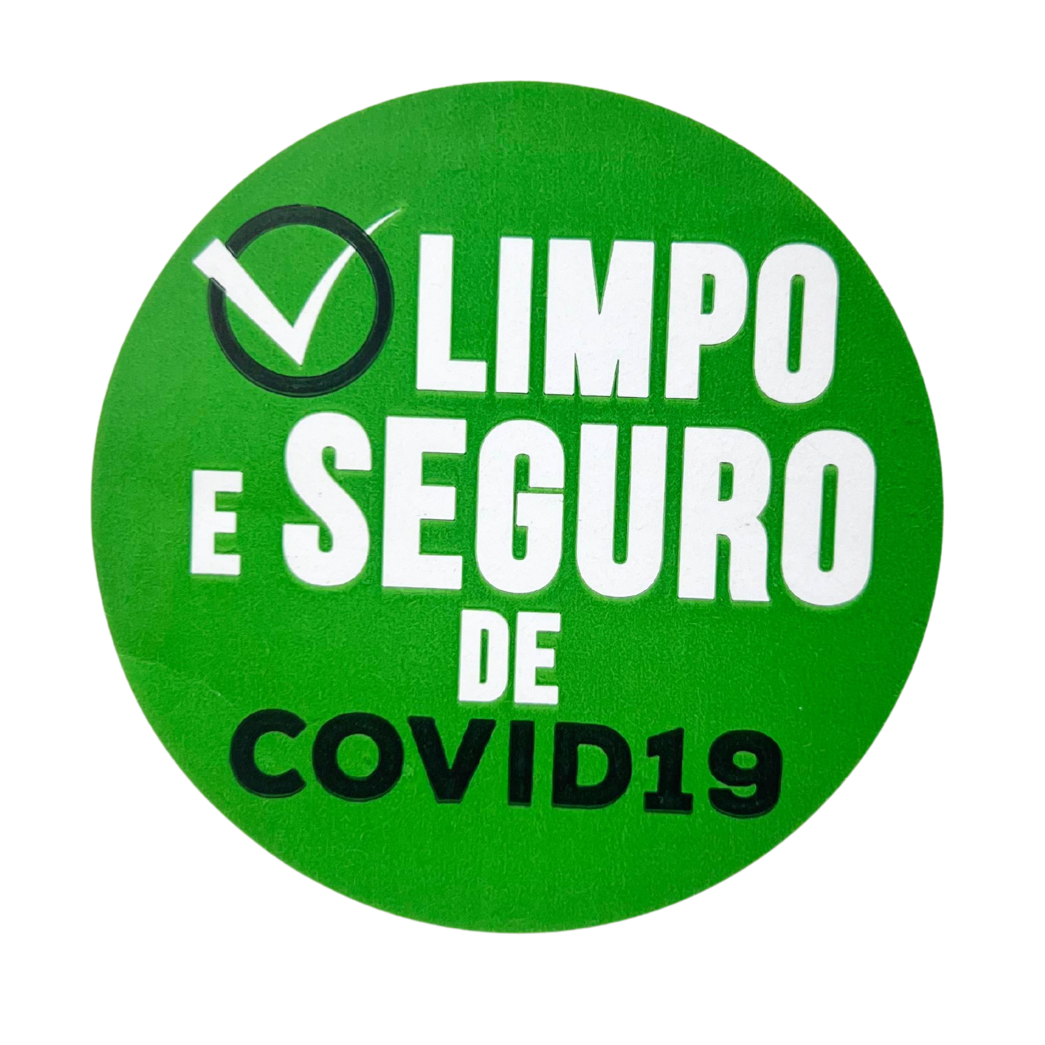 Lacre Segurança COVID Selo adesivo Redondo (5,8 cm) - 1 mil unidades