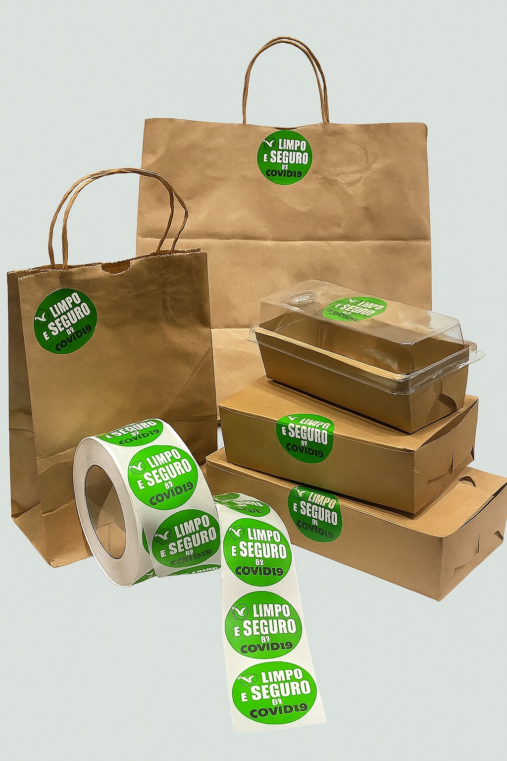 Lacre Segurança COVID Selo adesivo Redondo (5,8 cm) - 1 mil unidades