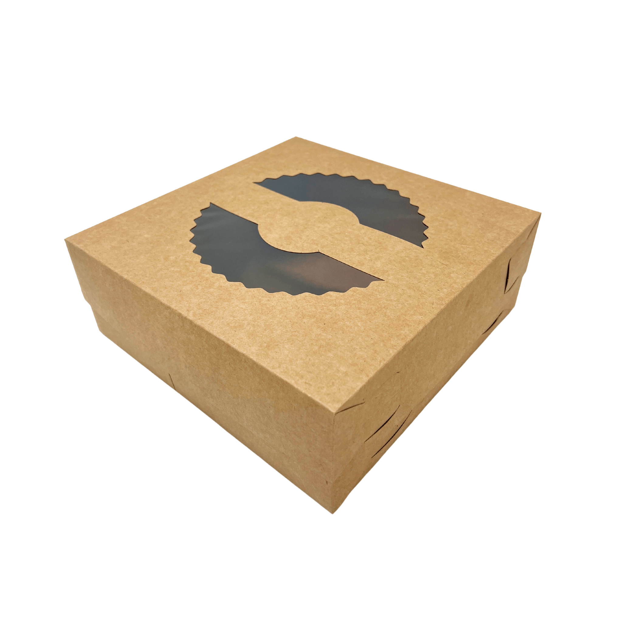 Caixa para torta c/ visor acetato (22 x 22 x 8 cm) tampa e fundo - 50 unidades