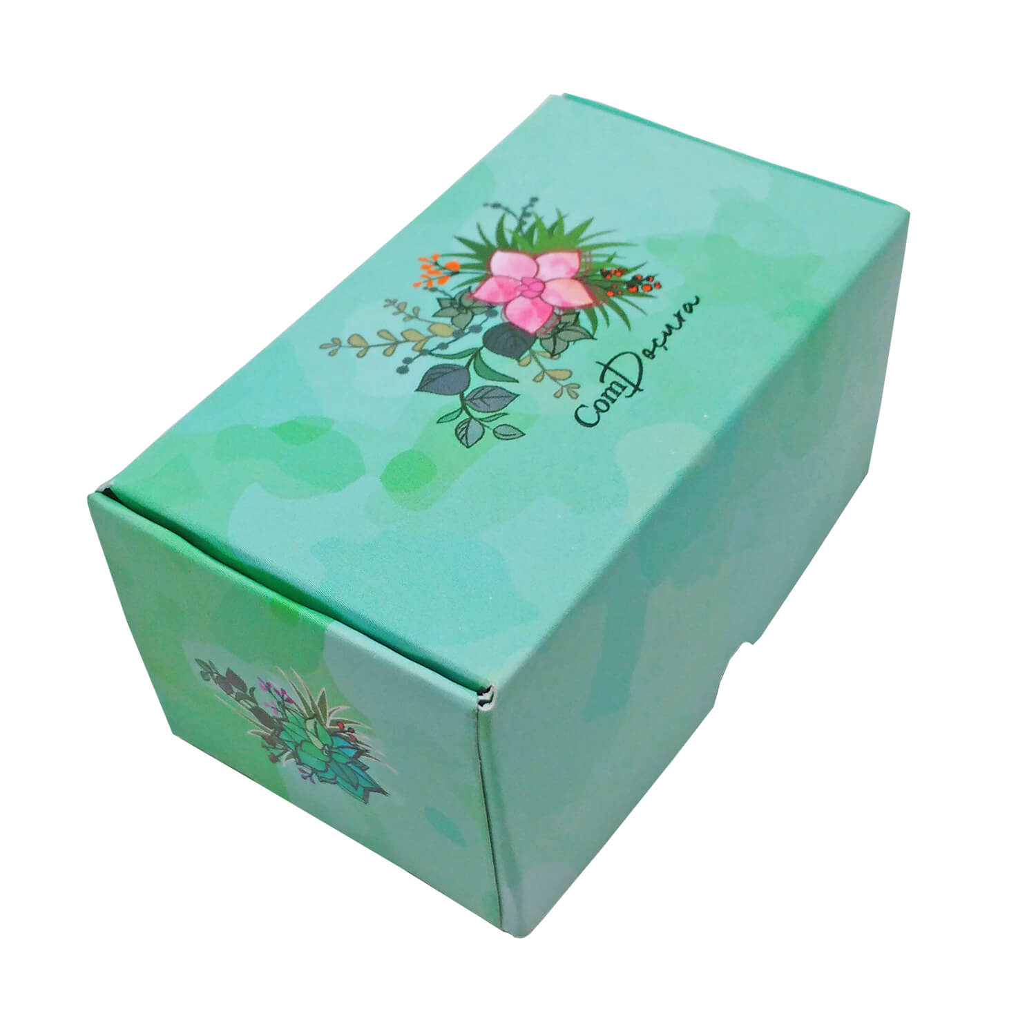 Embalagem p/ 2 doces c/ berço Acqua (8,5 x 4,5 x 4 cm) - 100 unidades