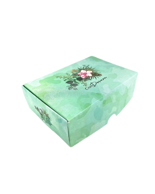 Caixa Brigadeiro p/ 6 doces (12,6 x 8,7 x 4 cm) c/ berço Acqua - 100 unidades