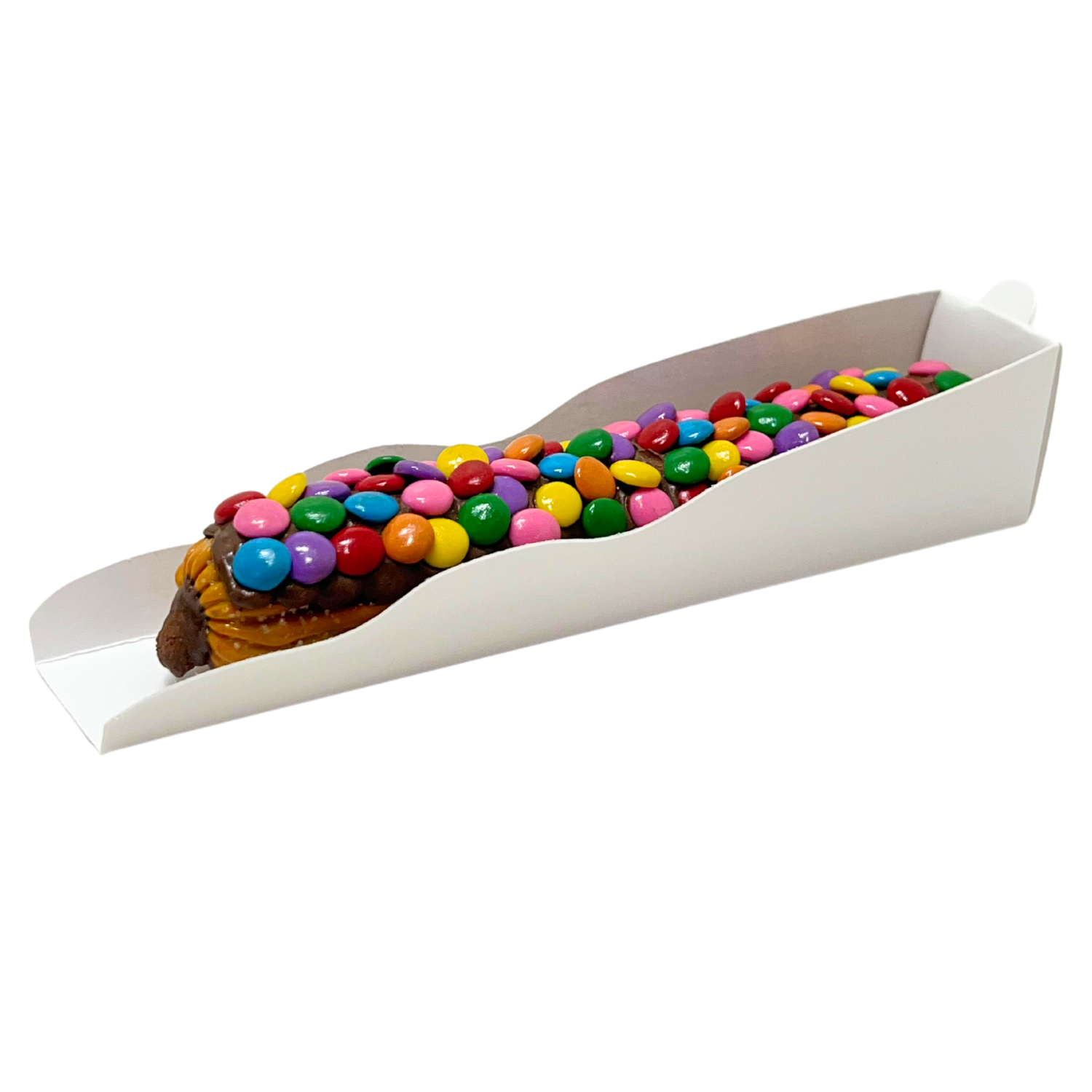 Embalagem para Churros Gourmet Branco Liso (17 cm) - 100 Unidades
