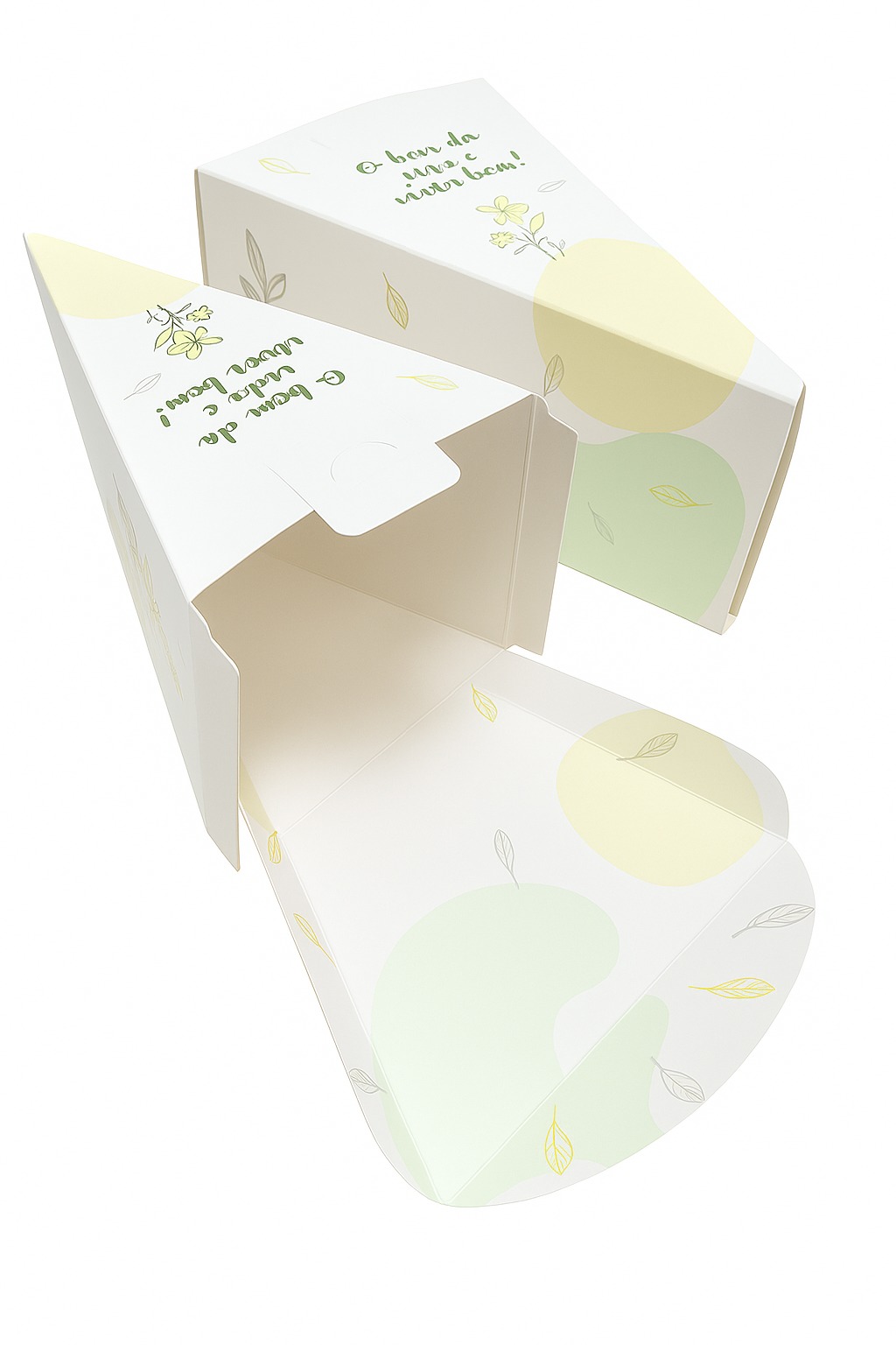 Embalagem Bolo Fatia Delivery c/ Berço (16,7 x 10 x 8 cm) Viver Bem - 50 Unidades