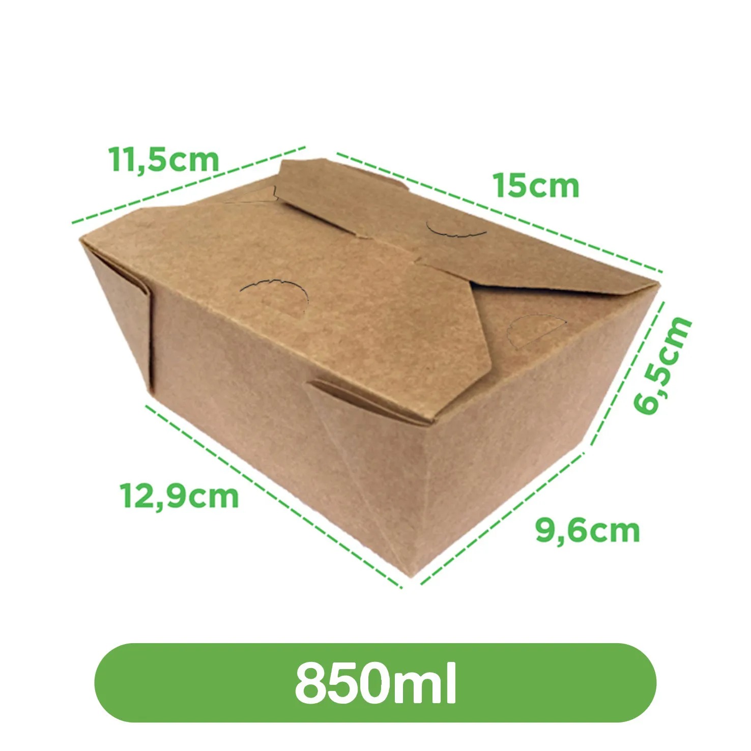 Embalagem Multiuso Delivery 850ml (15 x 11,5 x 6,5 cm) - 100 Unidades