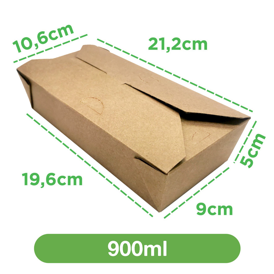Embalagem Multiuso Delivery 900ml (19,6 x 9 x 5 cm) - 100 Unidades