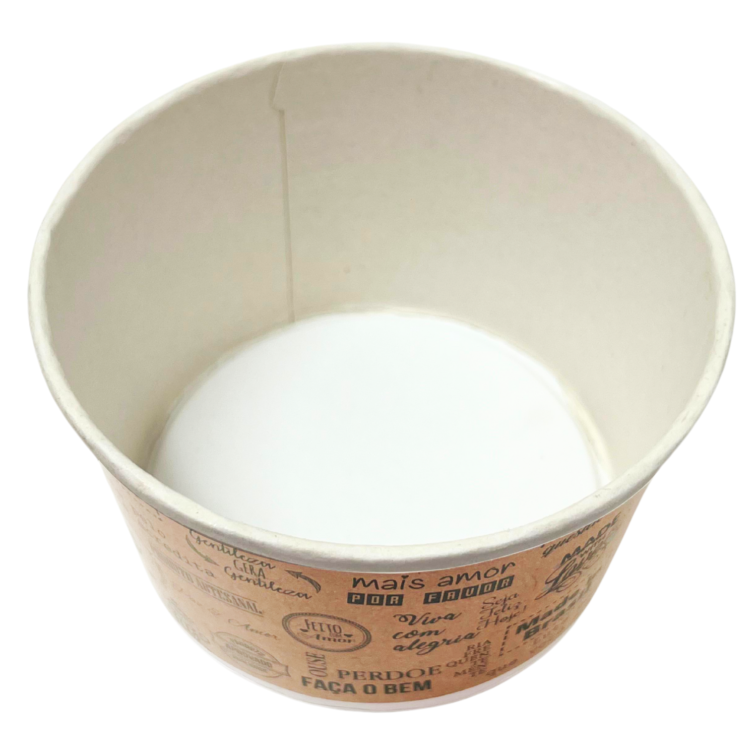 Pote papel Descartável Bowl p/ Salada, Caldo, Alimentos Diversos 550 ml SEM tampa - 100 unidades