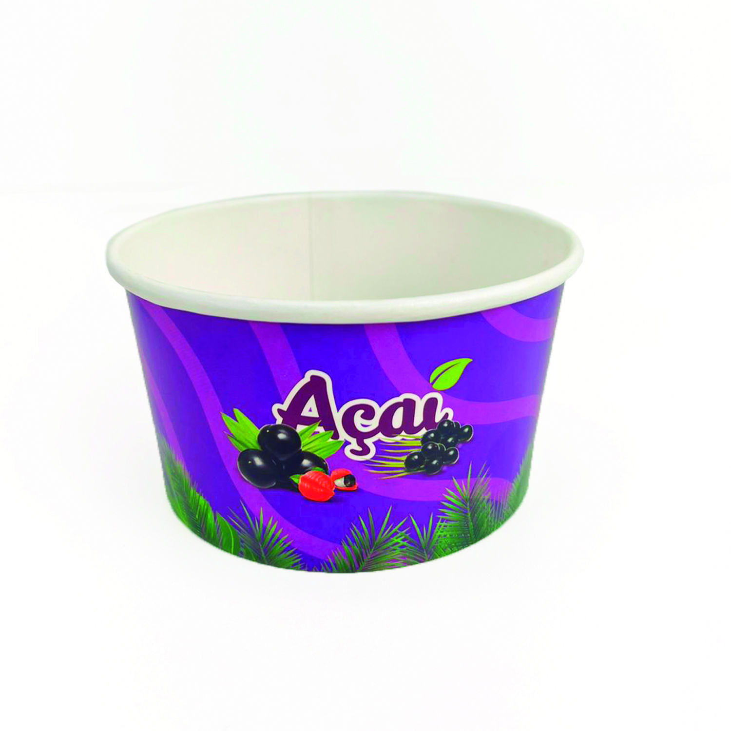 Pote papel Descartável p/ Açai s/ tampa - 100 unidades