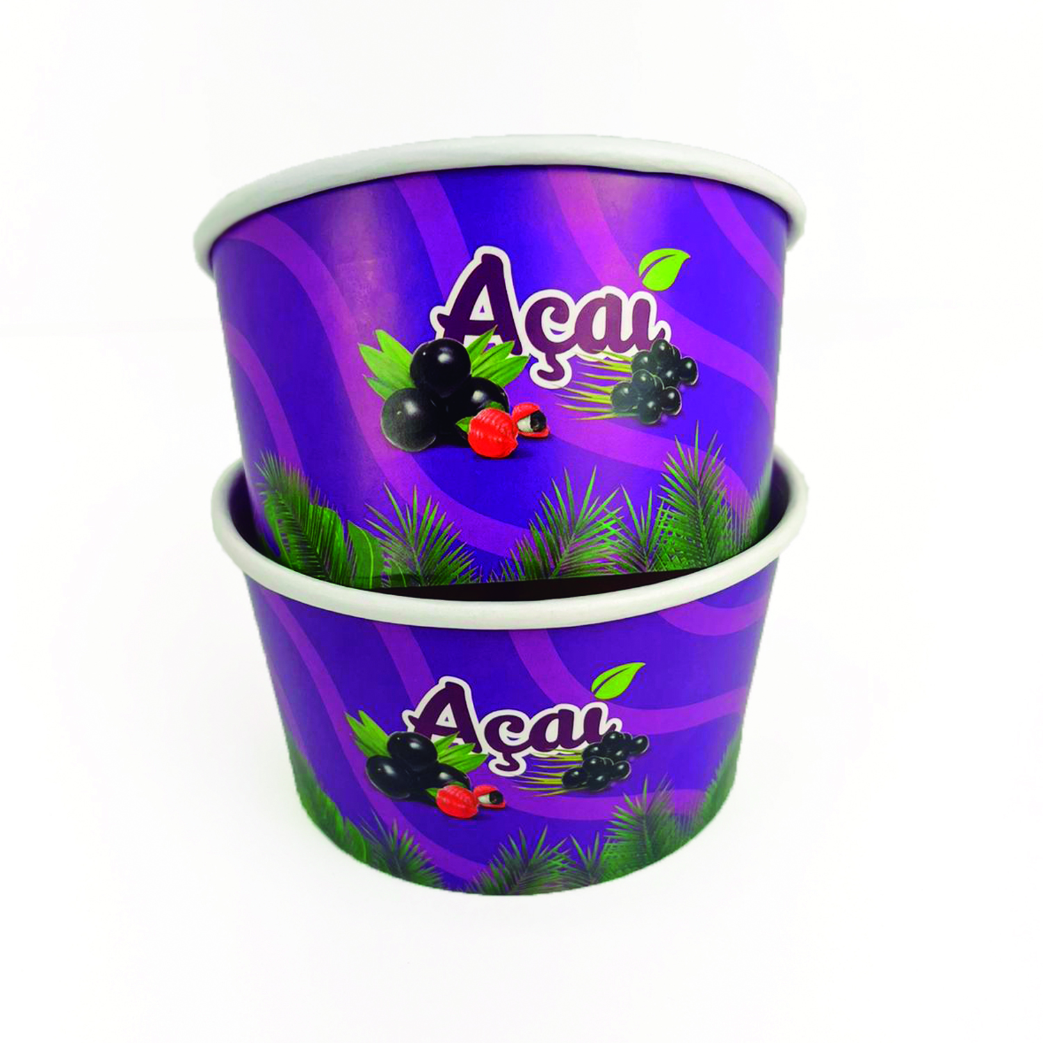 Pote papel Descartável p/ Açai s/ tampa - 100 unidades