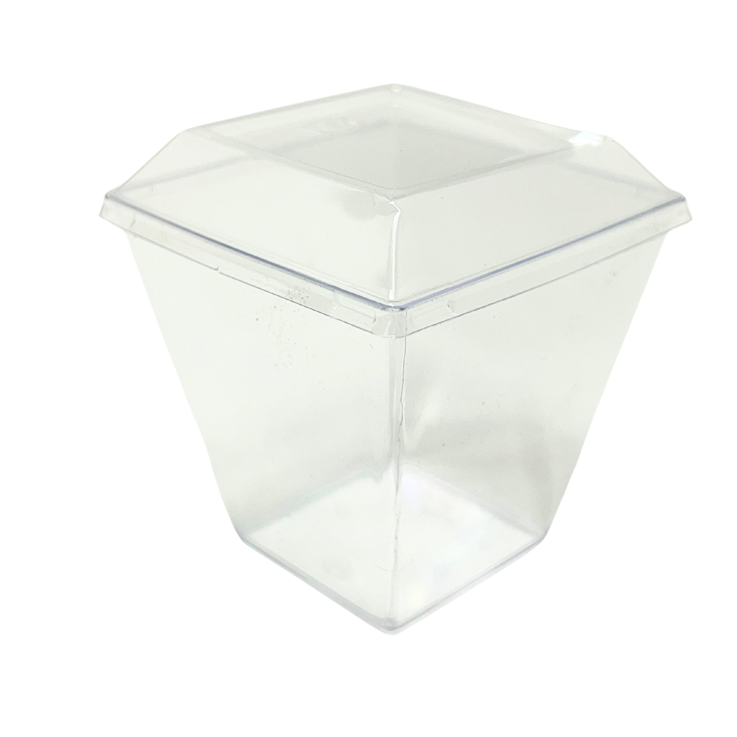 Pote mousse 170 ml quadrado c/ tampa - 200 unidades