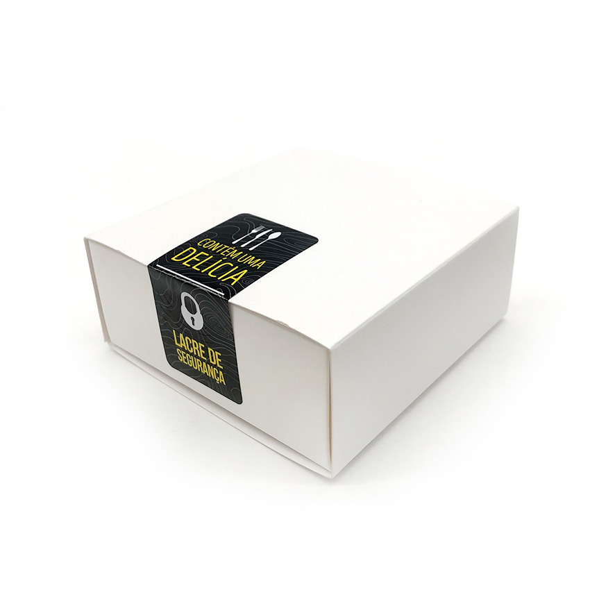 Lacre de Segurança Retangular Preta (3,5 x 7,8 cm) - 1000 unidades