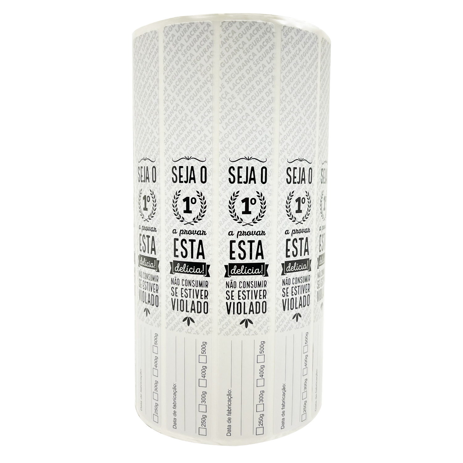 Lacre de Segurança Retangular Branca (2,5 x 19,5 cm) - 1000 unidades