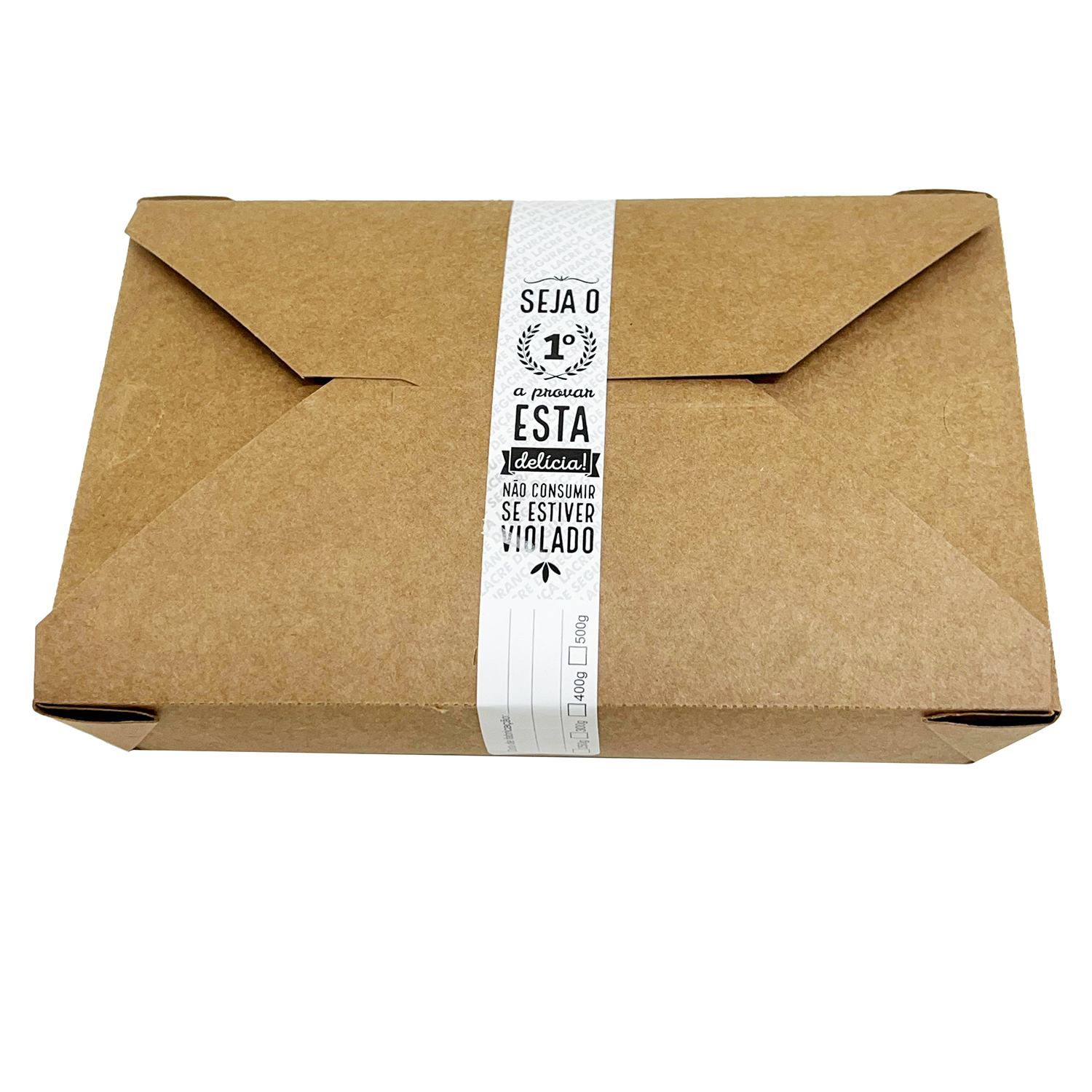 Lacre de Segurança Retangular Branca (2,5 x 19,5 cm) - 1000 unidades