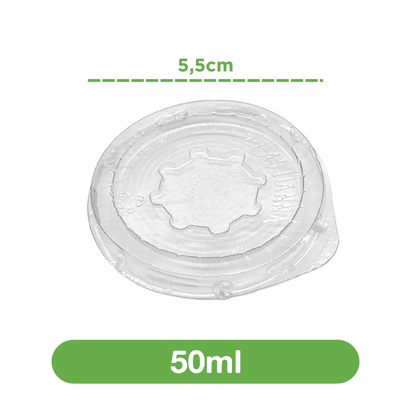 Tampa PET para pote de 50ml - 500 unidades