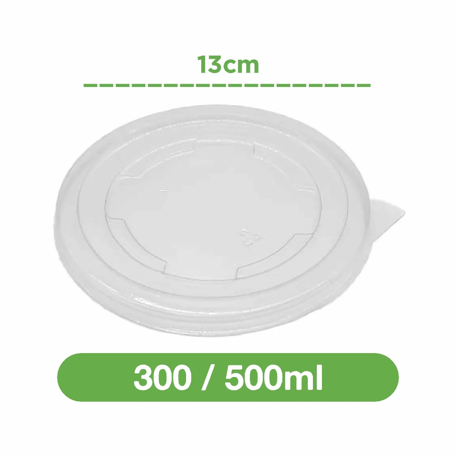 Tampa PET para pote de 300ml / 500ml - 180 unidades