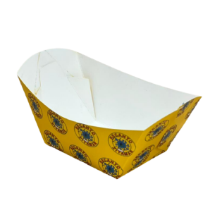 Bandeja multiuso canoa G personalizada 11x8,5x7,5cm amarela com logo Recanto Zitamar â Multicaixasnet