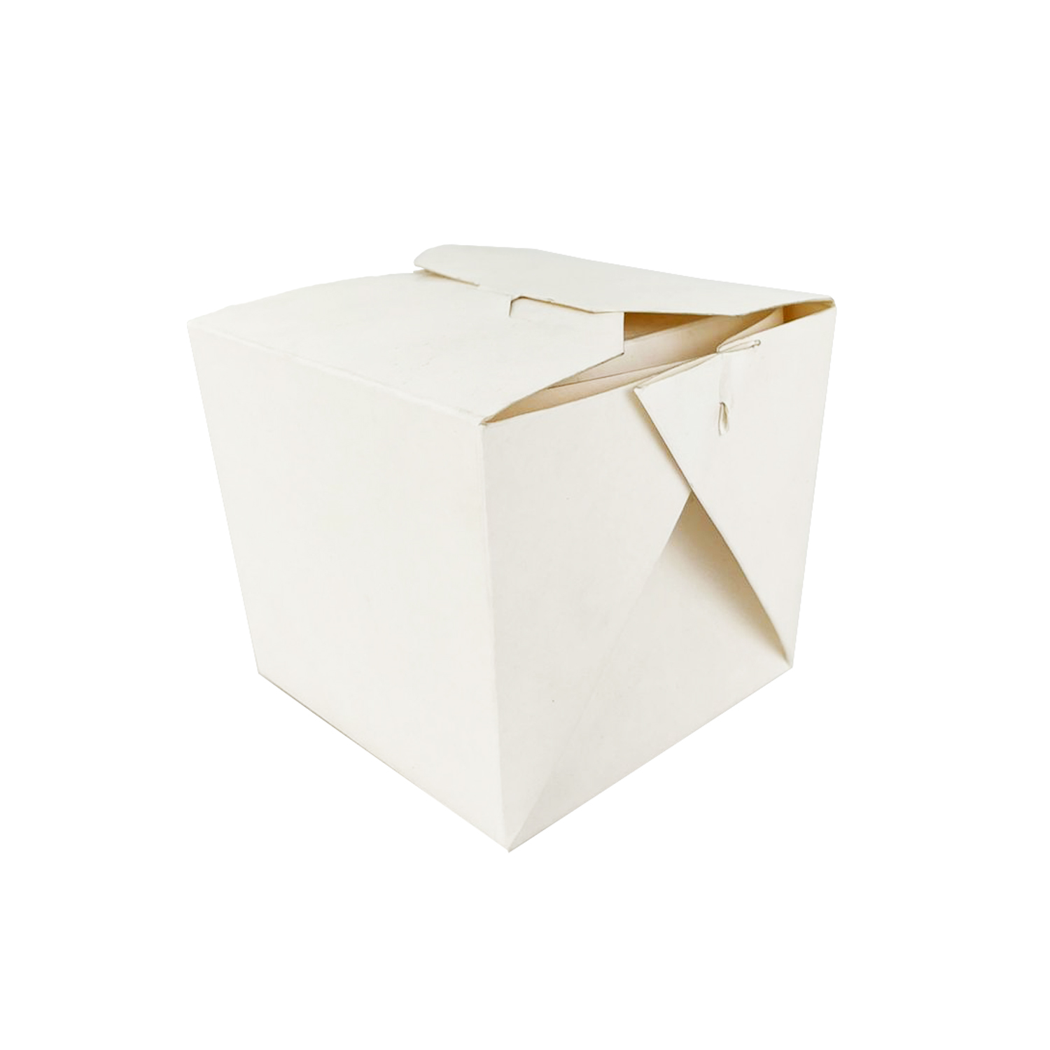 Embalagem tipo caixa branca GG, com capacidade de 1000 ml e divisória interna, ideal para delivery de grandes porções ou refeições completas, mantendo itens separados.