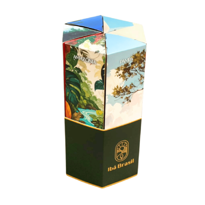 Kit de Embalagens para Compotas com Cinta Hexagonal (11,8 x 10,4 x 21 cm) Personalizado