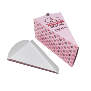 Embalagem personalizada para bolo fatia com berço interno 16,7x10x8 cm â Multicaixasnet.